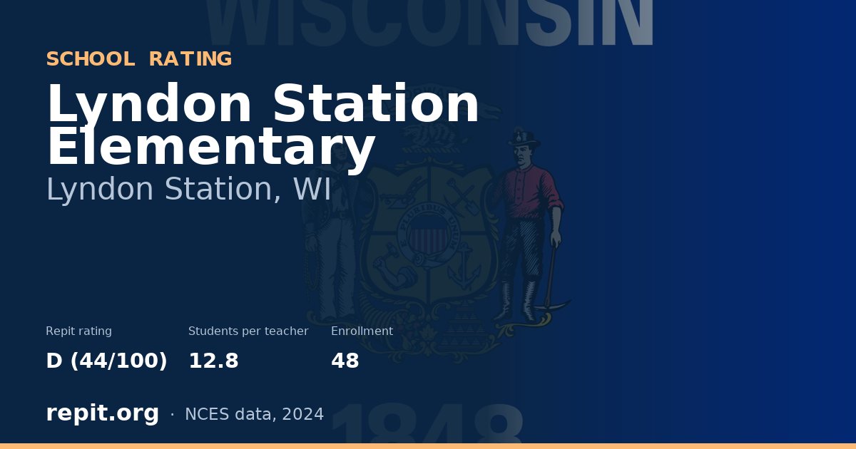 Lyndon Station Elementary, Lyndon Station, WI — Repit school rating D (44/100)