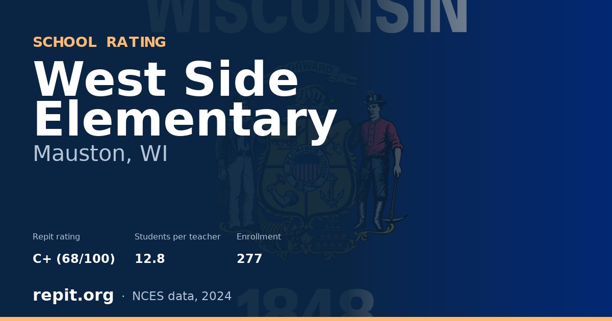 West Side Elementary, Mauston, WI — Repit school rating C+ (68/100)