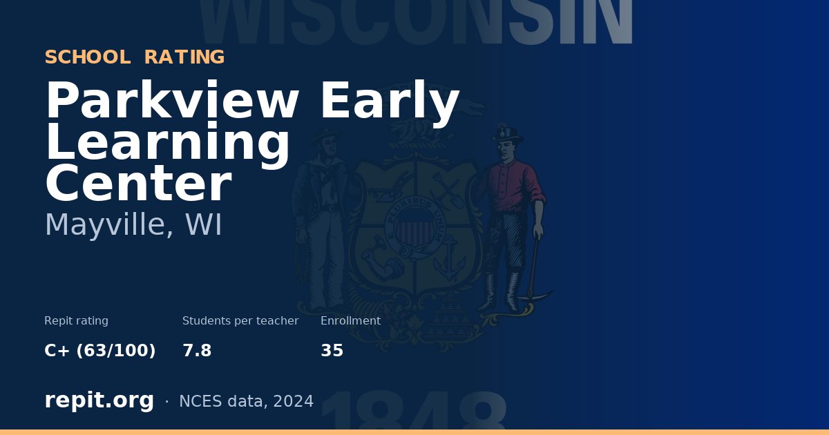 Parkview Early Learning Center, Mayville, WI — Repit school rating C+ (63/100)