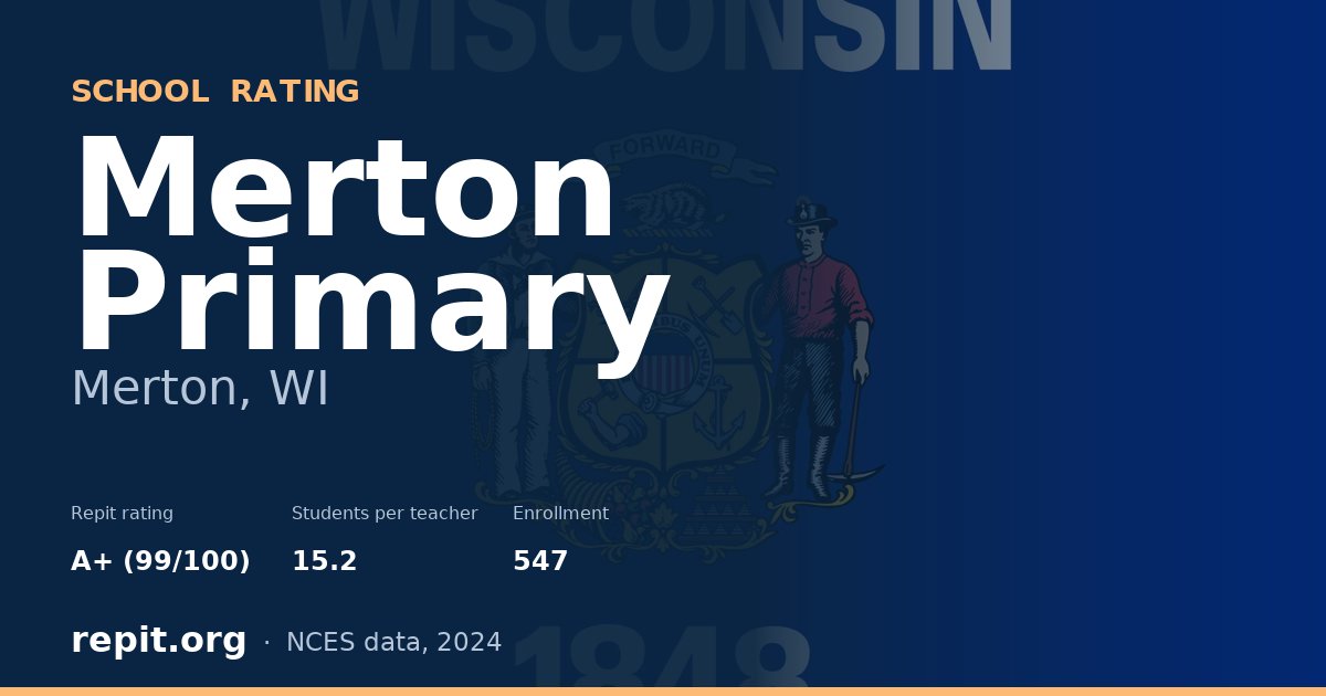 Merton Primary, Merton, WI — Repit school rating A+ (99/100)