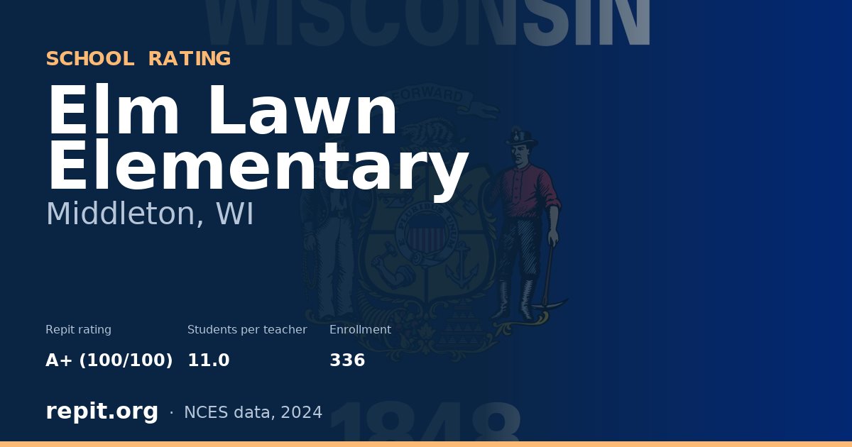 Elm Lawn Elementary, Middleton, WI — Repit school rating A+ (100/100)