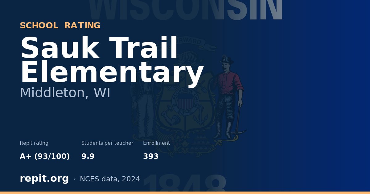 Sauk Trail Elementary, Middleton, WI — Repit school rating A+ (93/100)