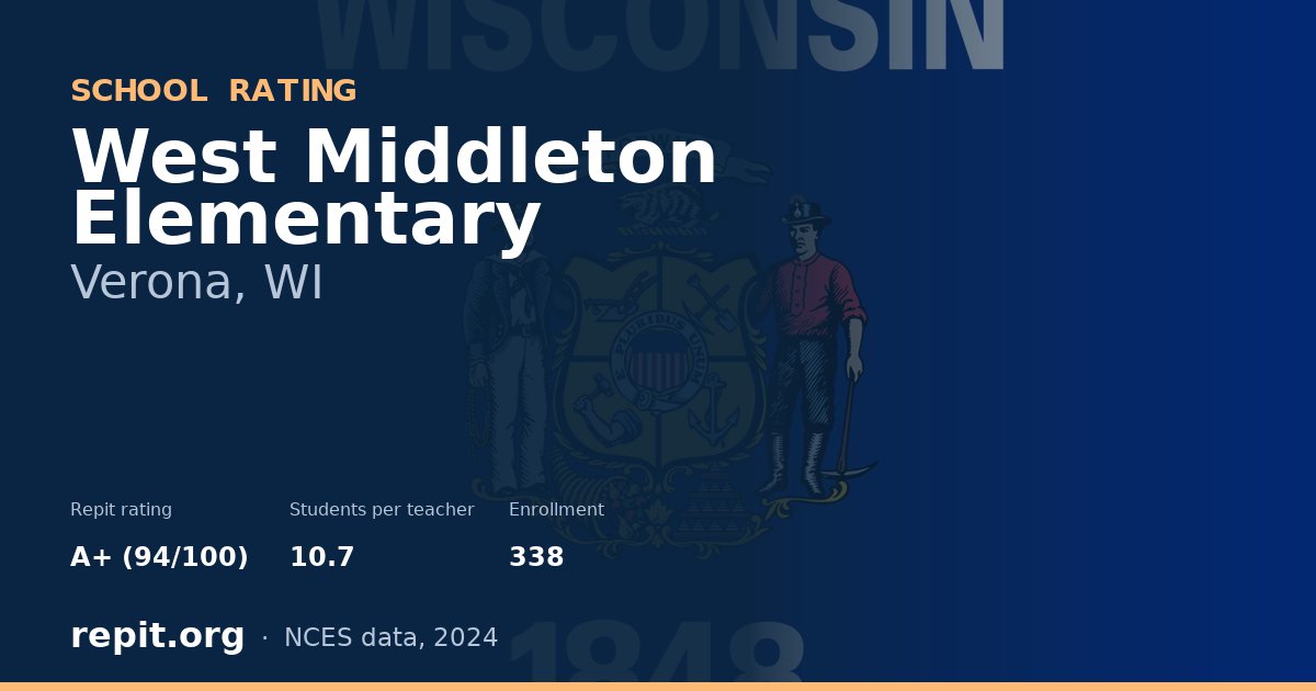 West Middleton Elementary, Verona, WI — Repit school rating A+ (94/100)