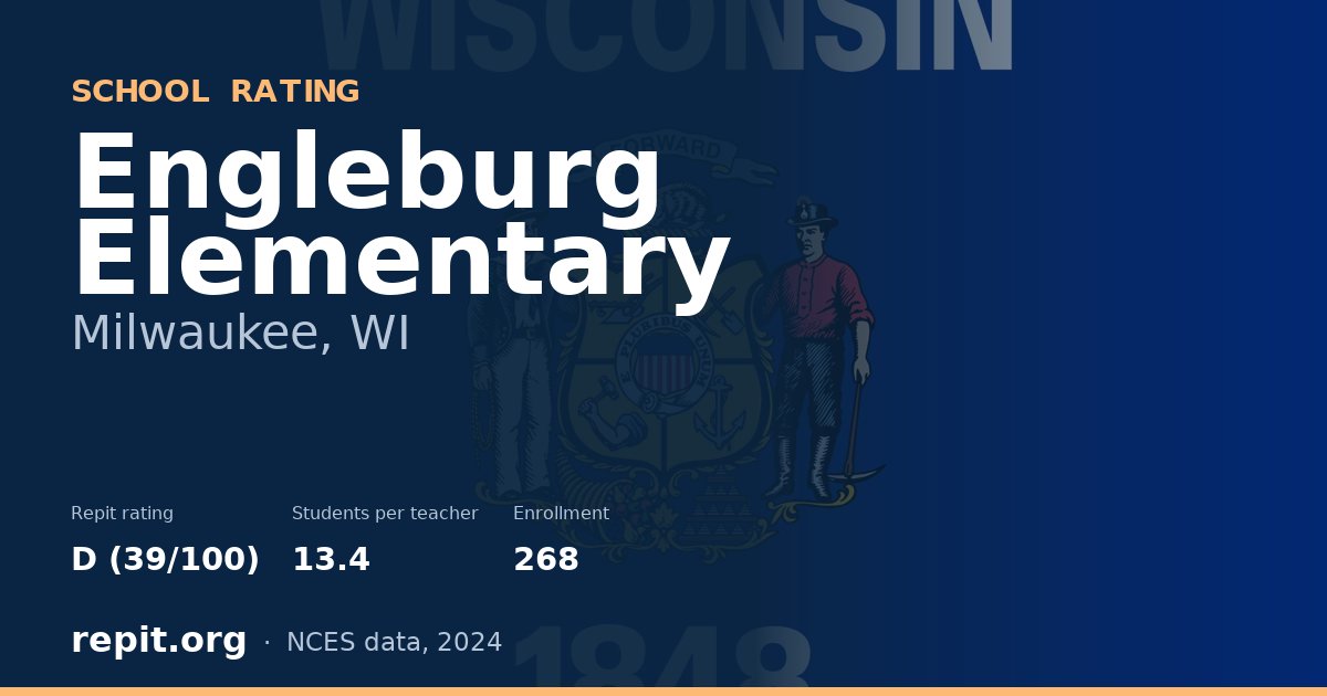 Engleburg Elementary, Milwaukee, WI — Repit school rating D (39/100)