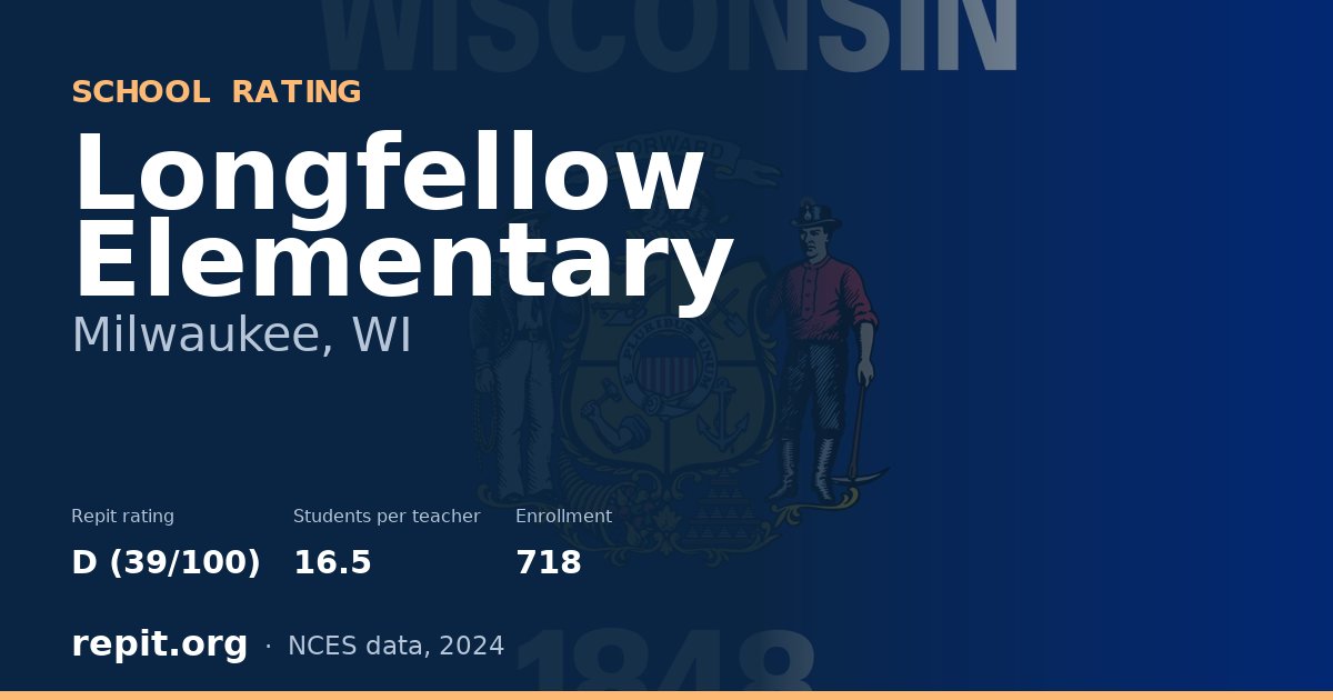 Longfellow Elementary, Milwaukee, WI — Repit school rating D (39/100)