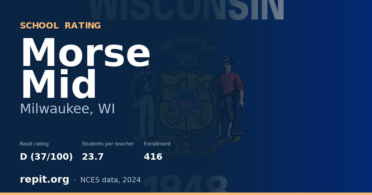 Morse Mid, Milwaukee, WI — Repit school rating D (37/100)