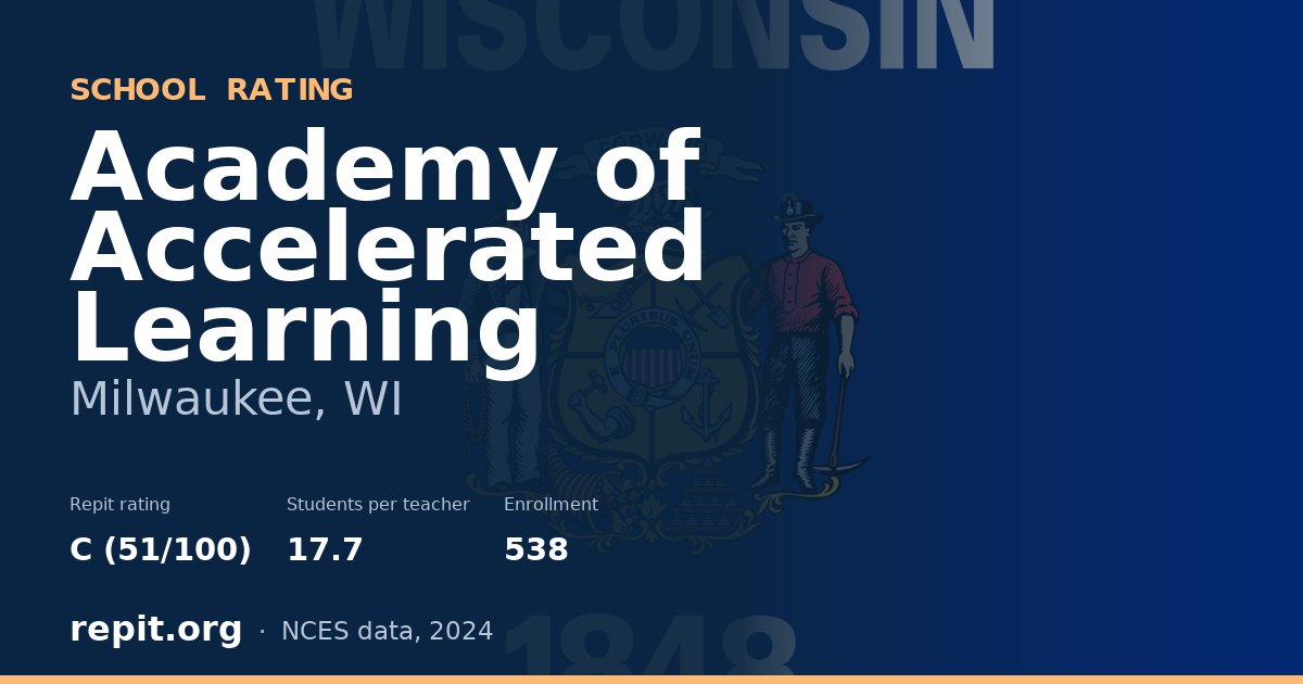 Academy of Accelerated Learning, Milwaukee, WI — Repit school rating C (51/100)