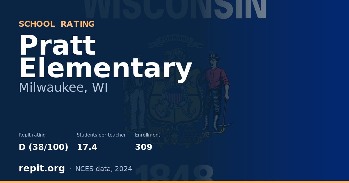 Pratt Elementary, Milwaukee, WI — Repit school rating D (38/100)