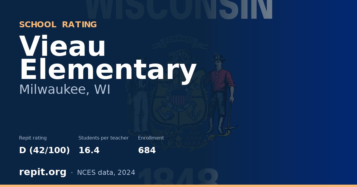 Vieau Elementary, Milwaukee, WI — Repit school rating D (42/100)