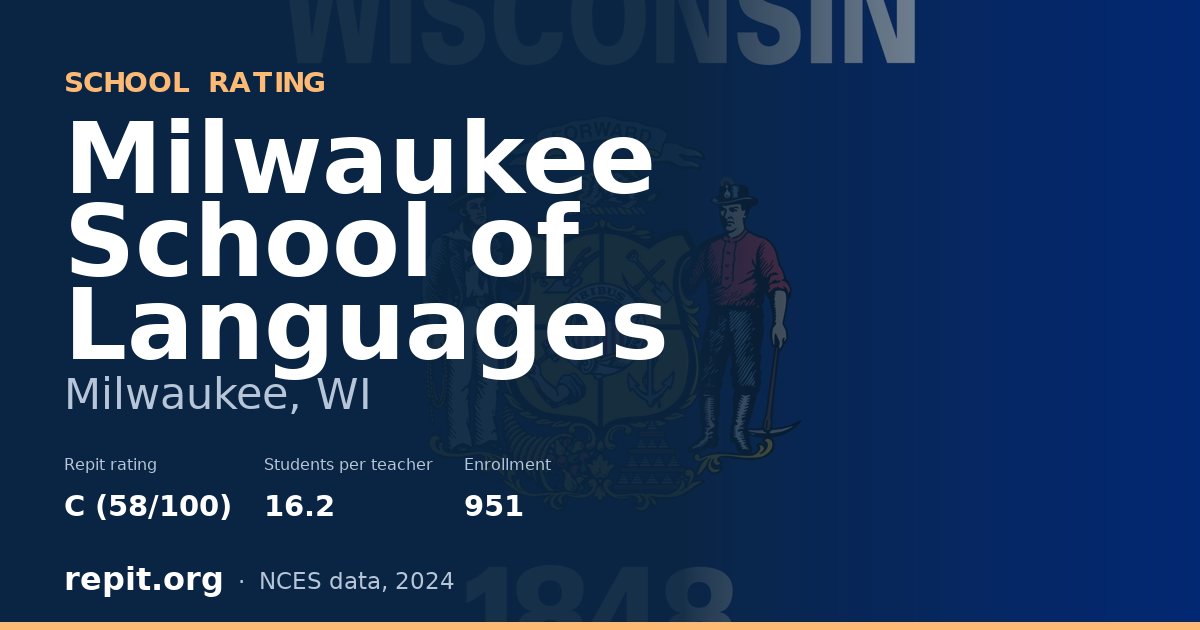 Milwaukee School of Languages, Milwaukee, WI — Repit school rating C (58/100)