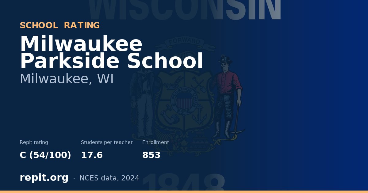Milwaukee Parkside School, Milwaukee, WI — Repit school rating C (54/100)