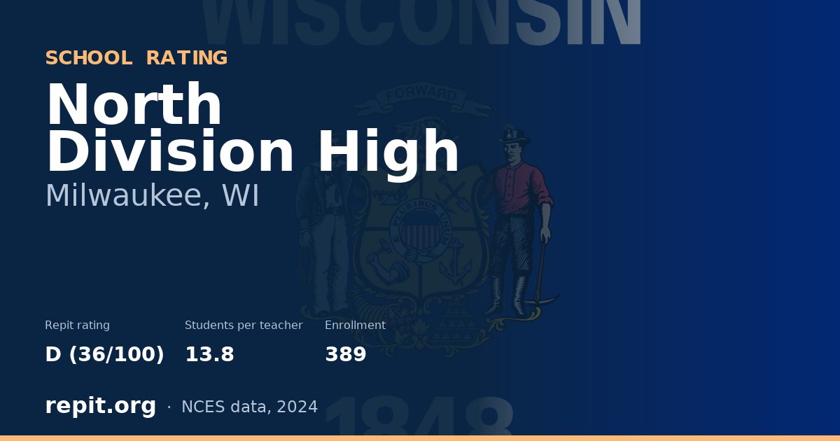 North Division High, Milwaukee, WI — Repit school rating D (36/100)
