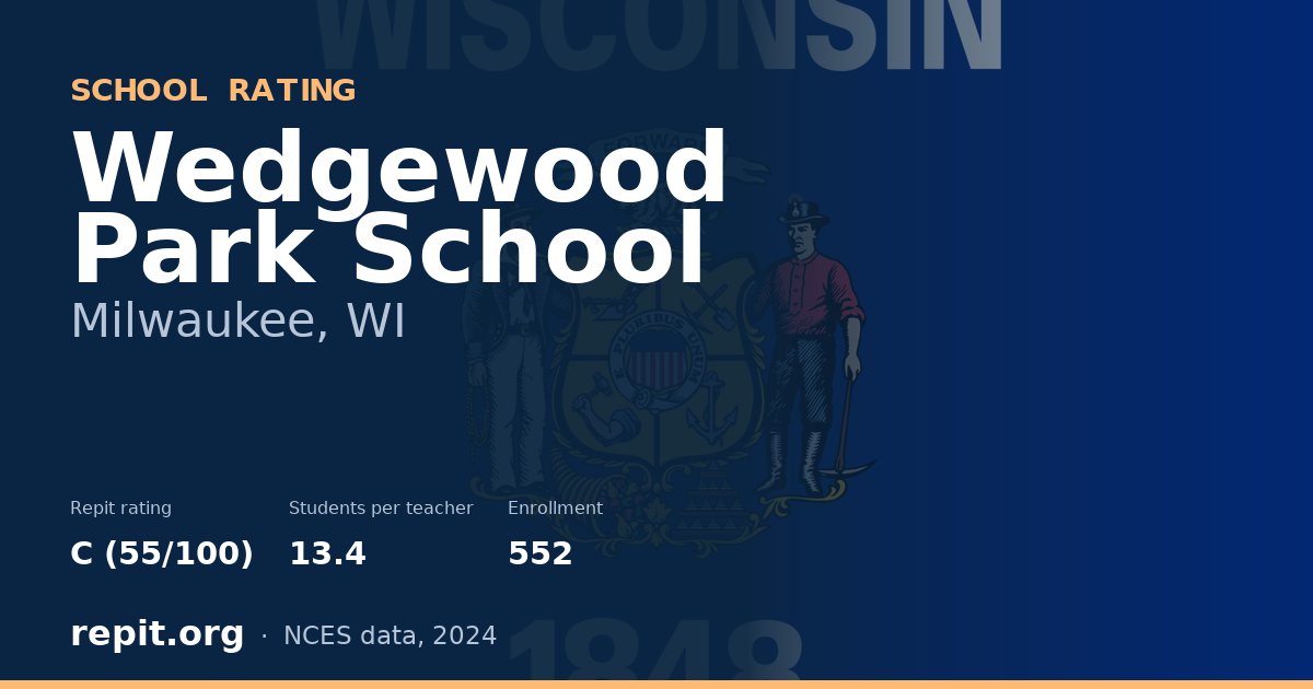 Wedgewood Park School, Milwaukee, WI — Repit school rating C (55/100)