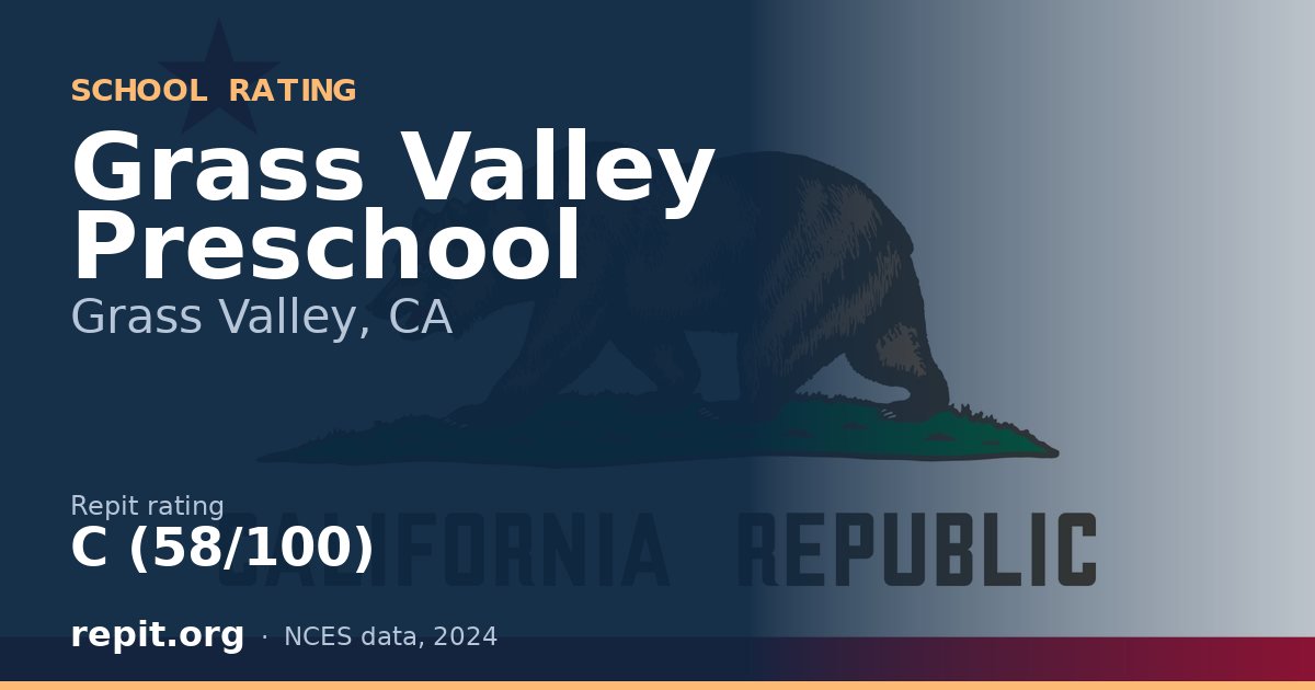 Grass Valley Preschool, Grass Valley, CA — Repit school rating C (58/100)