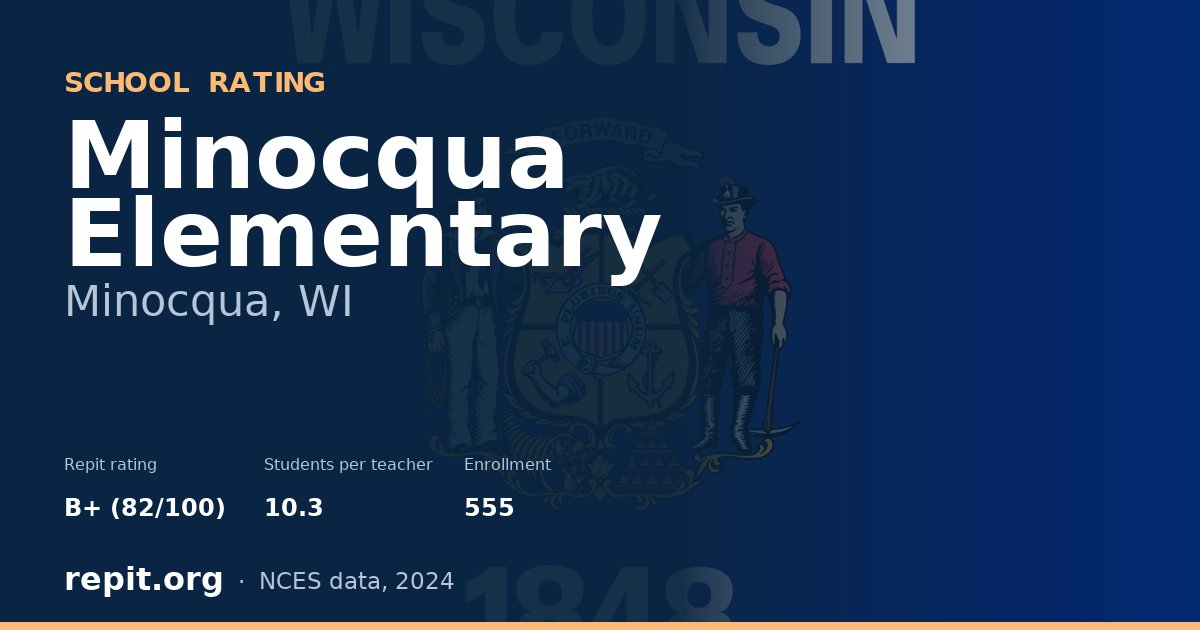Minocqua Elementary, Minocqua, WI — Repit school rating B+ (82/100)