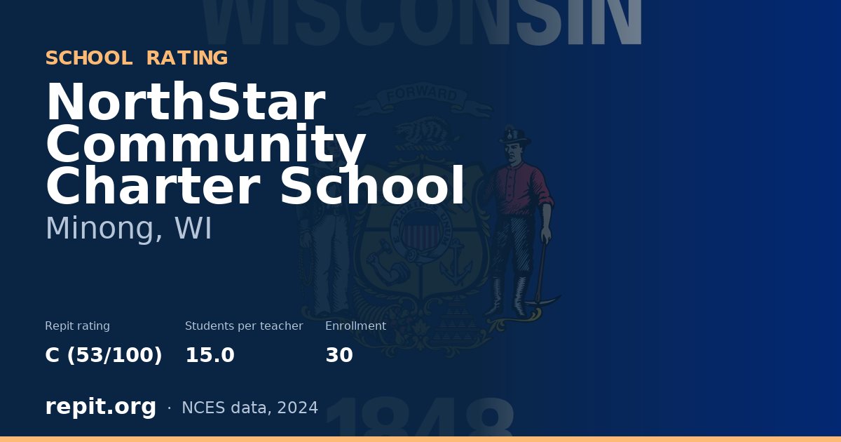 NorthStar Community Charter School, Minong, WI — Repit school rating C (53/100)