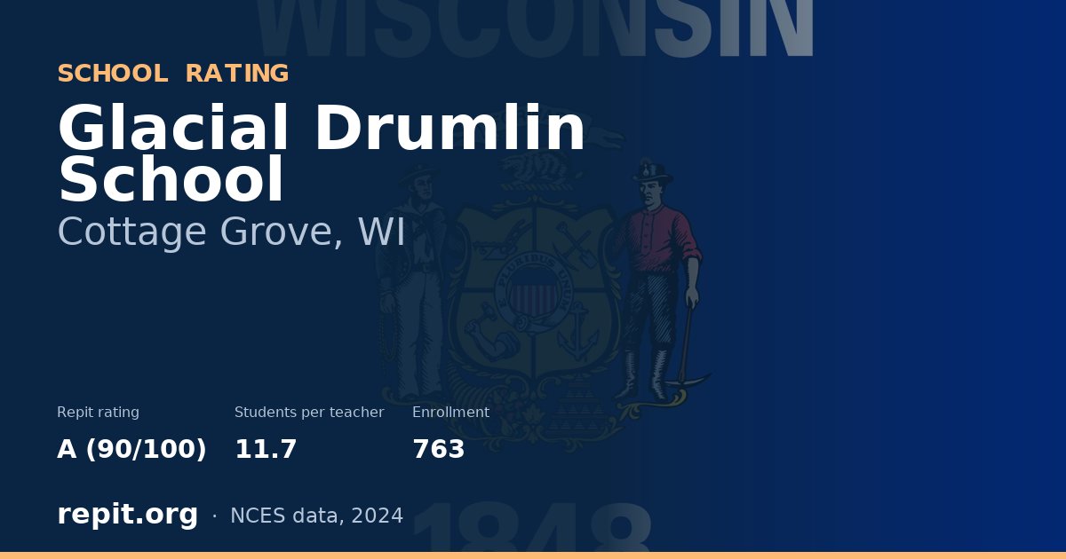 Glacial Drumlin School, Cottage Grove, WI — Repit school rating A (90/100)