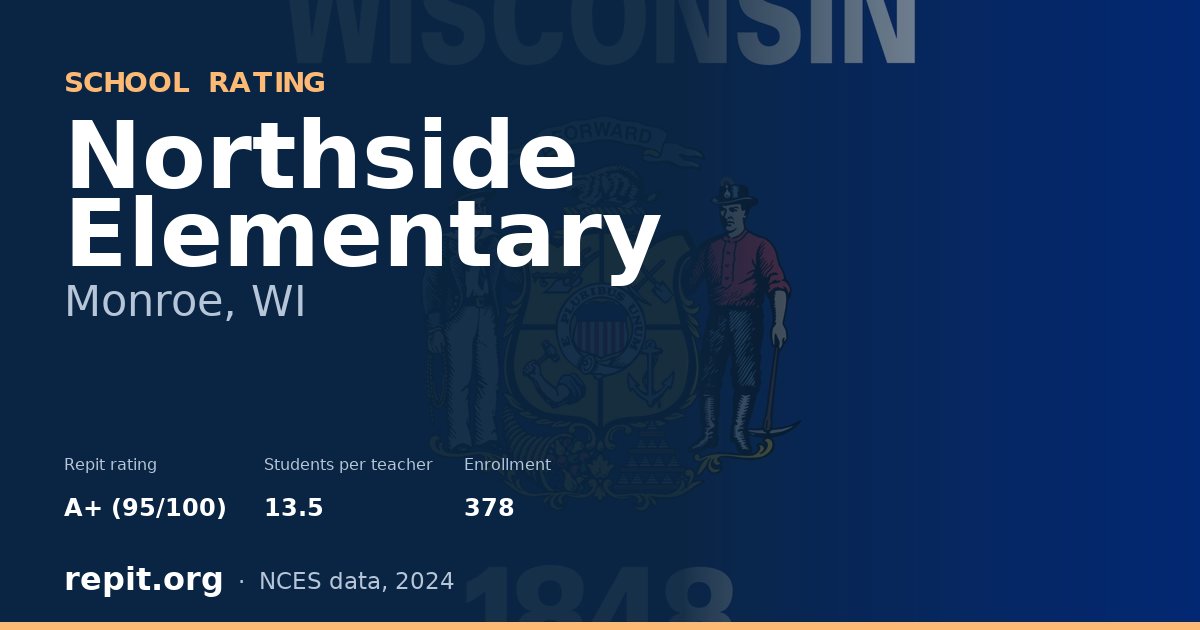 Northside Elementary, Monroe, WI — Repit school rating A+ (95/100)