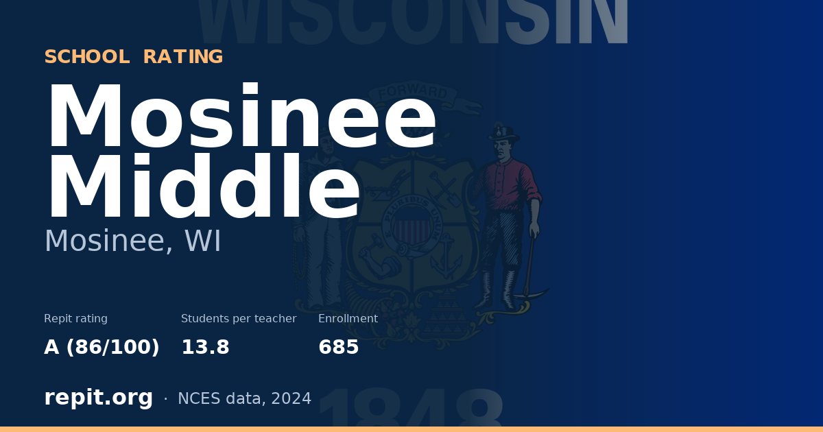 Mosinee Middle, Mosinee, WI — Repit school rating A (86/100)