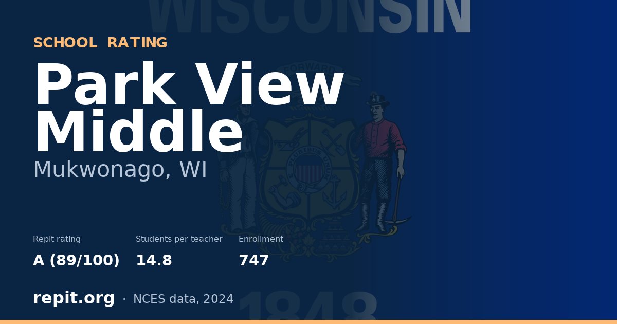 Park View Middle, Mukwonago, WI — Repit school rating A (89/100)