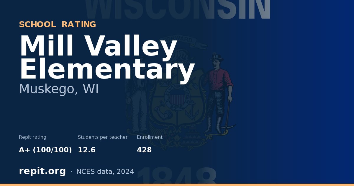 Mill Valley Elementary, Muskego, WI — Repit school rating A+ (100/100)