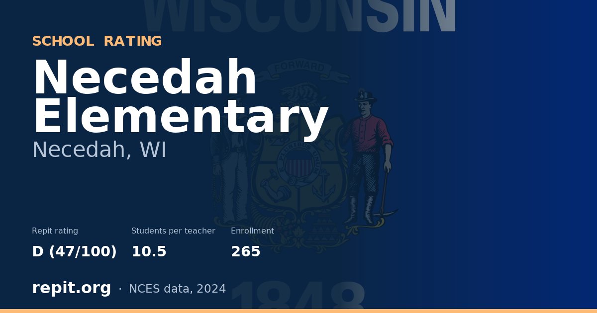 Necedah Elementary, Necedah, WI — Repit school rating D (47/100)