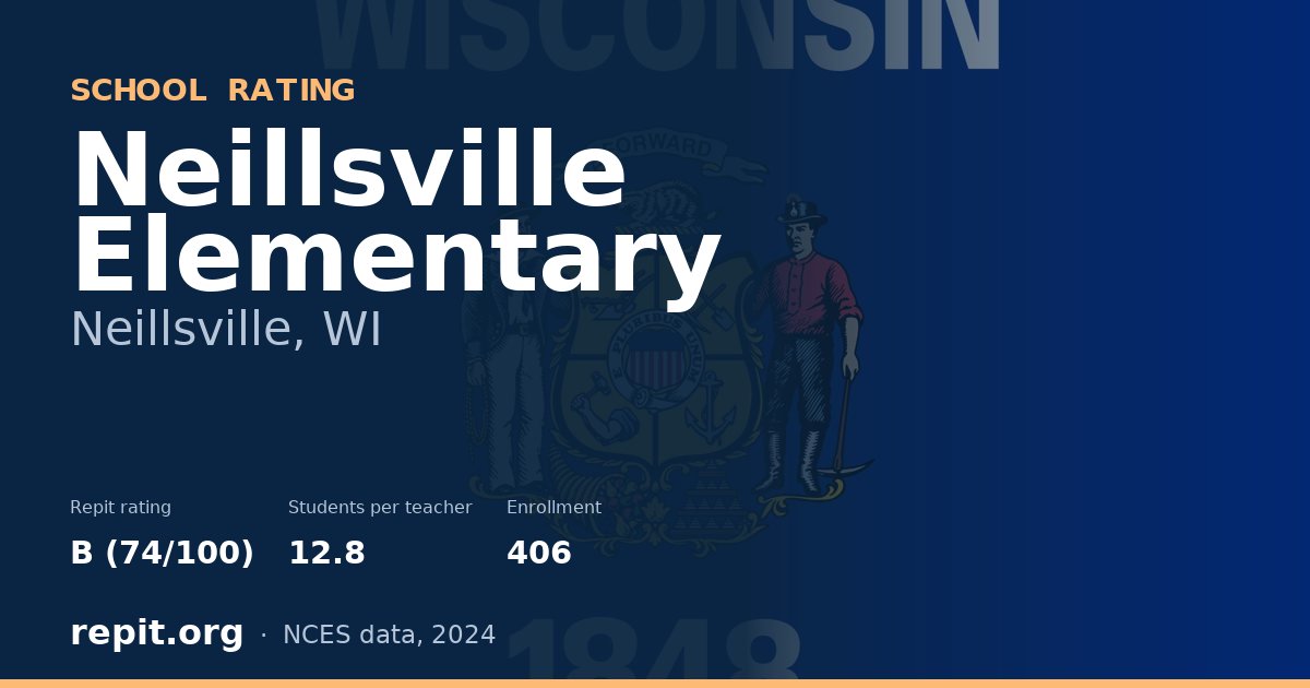 Neillsville Elementary, Neillsville, WI — Repit school rating B (74/100)