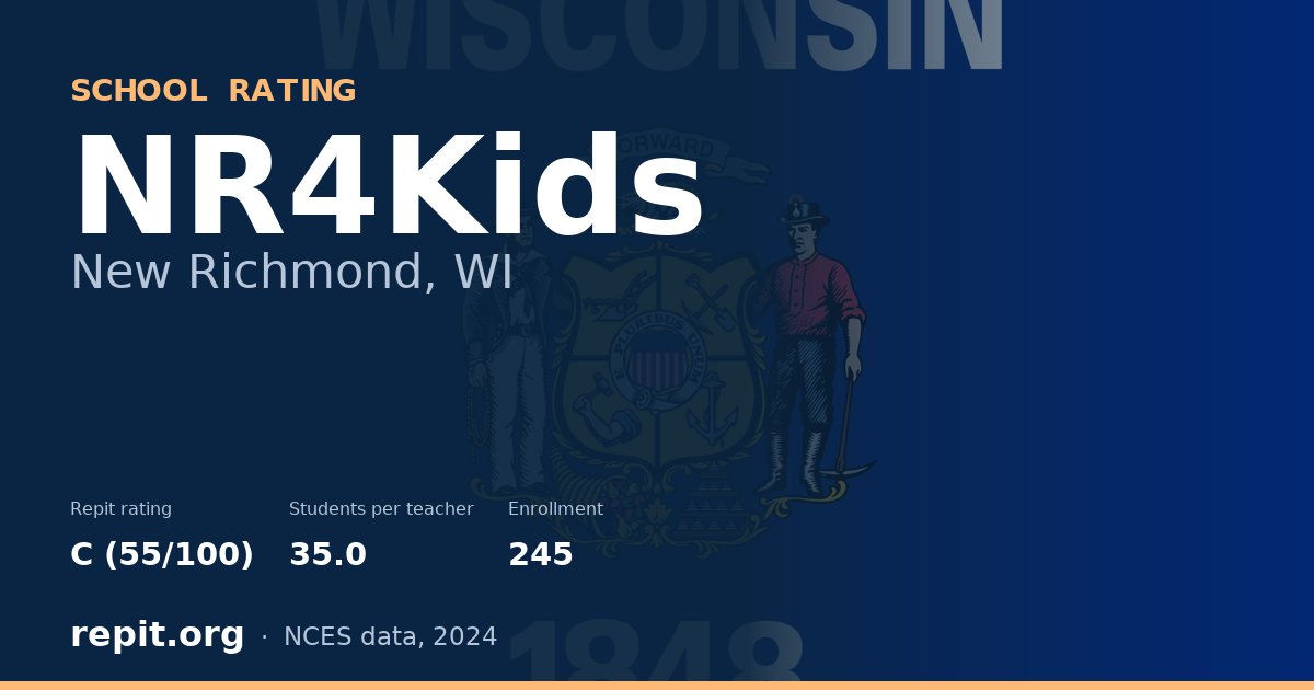 NR4Kids, New Richmond, WI — Repit school rating C (55/100)