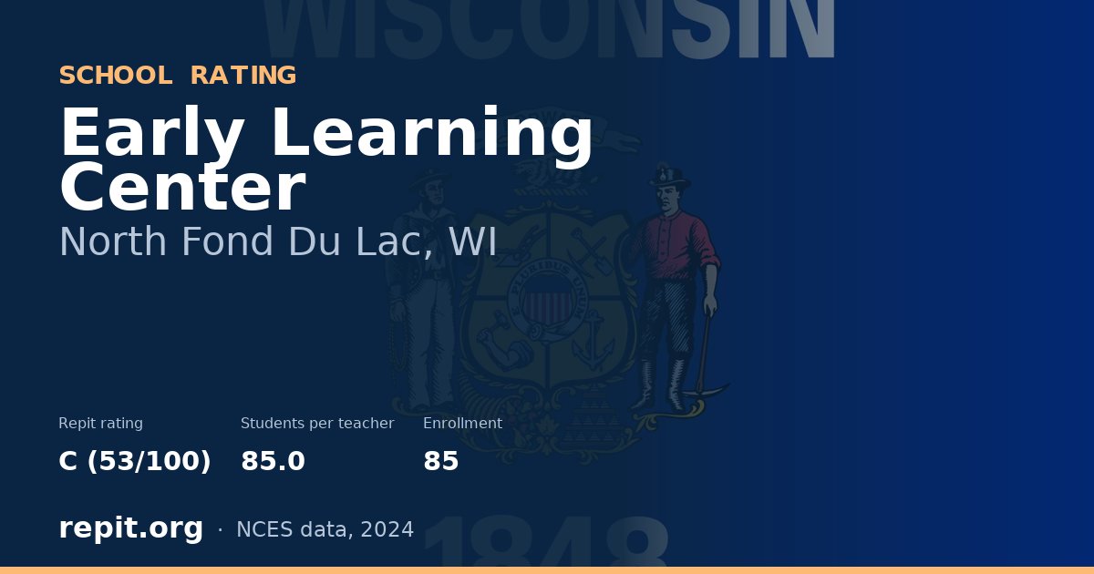 Early Learning Center, North Fond Du Lac, WI — Repit school rating C (53/100)