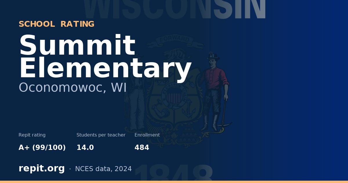 Summit Elementary, Oconomowoc, WI — Repit school rating A+ (99/100)