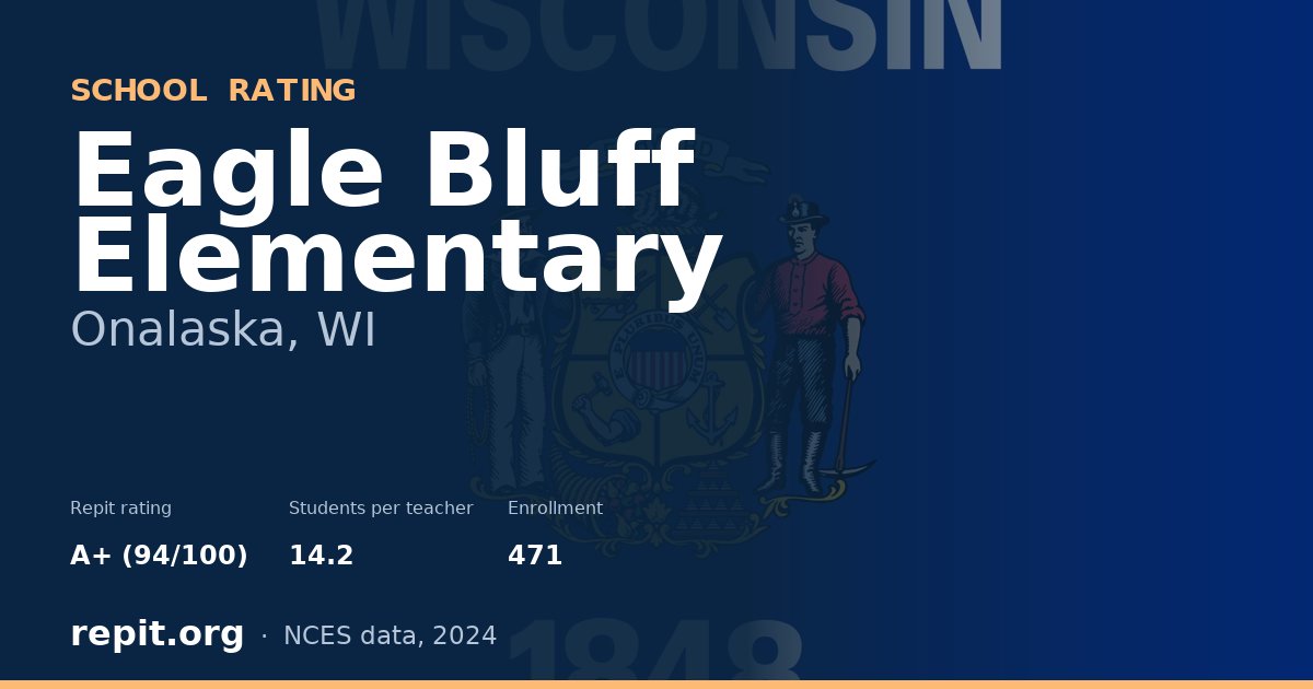 Eagle Bluff Elementary, Onalaska, WI — Repit school rating A+ (94/100)