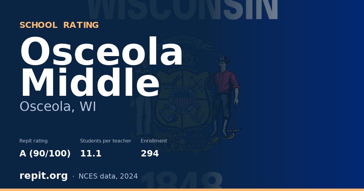 Osceola Middle, Osceola, WI — Repit school rating A (90/100)