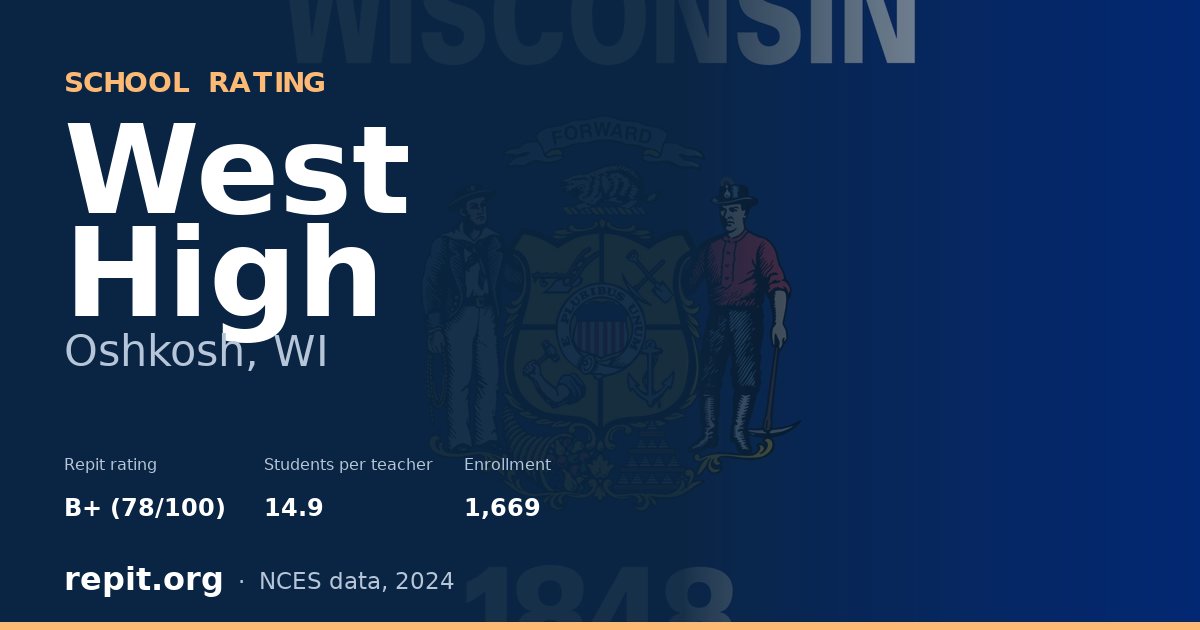 West High, Oshkosh, WI — Repit school rating B+ (78/100)