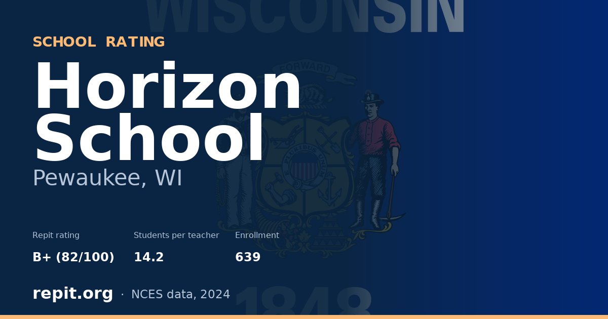 Horizon School, Pewaukee, WI — Repit school rating B+ (82/100)