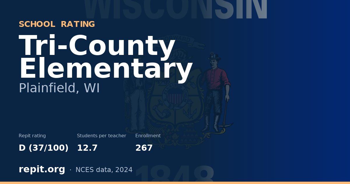 Tri-County Elementary, Plainfield, WI — Repit school rating D (37/100)