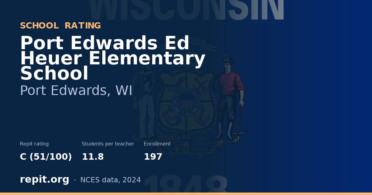 Port Edwards Ed Heuer Elementary School, Port Edwards, WI — Repit school rating C (51/100)