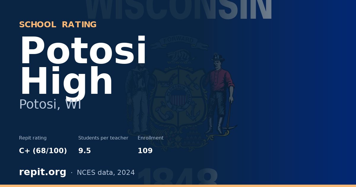 Potosi High, Potosi, WI — Repit school rating C+ (68/100)