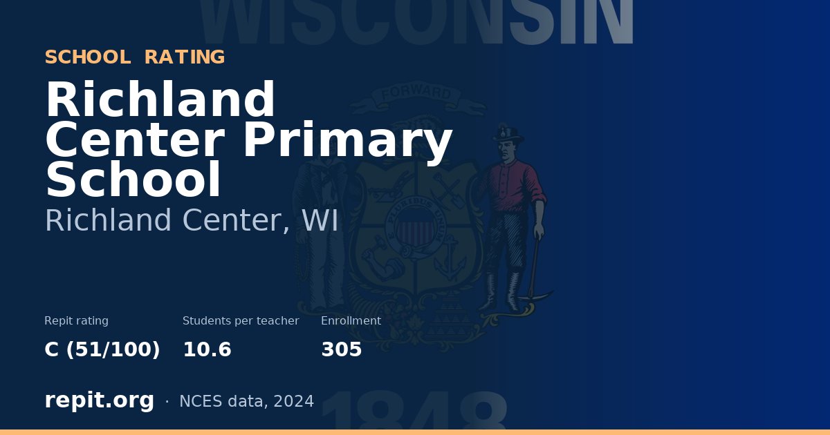 Richland Center Primary School, Richland Center, WI — Repit school rating C (51/100)