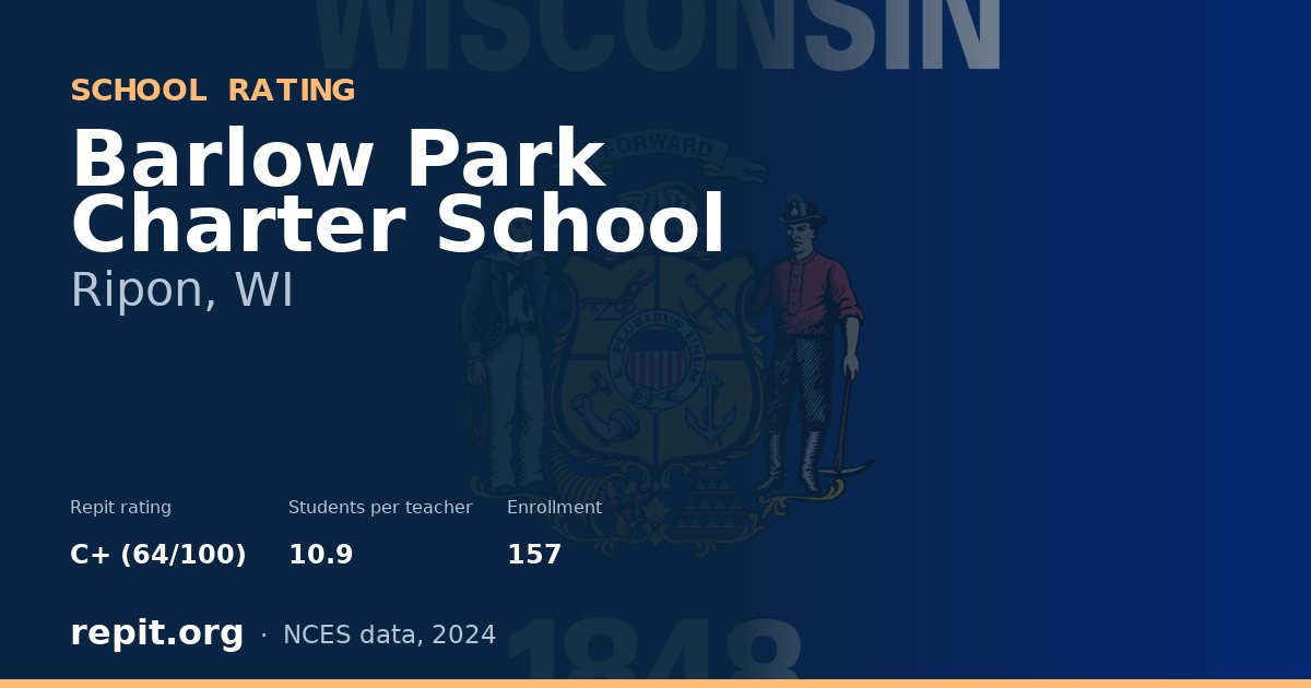 Barlow Park Charter School, Ripon, WI — Repit school rating C+ (64/100)