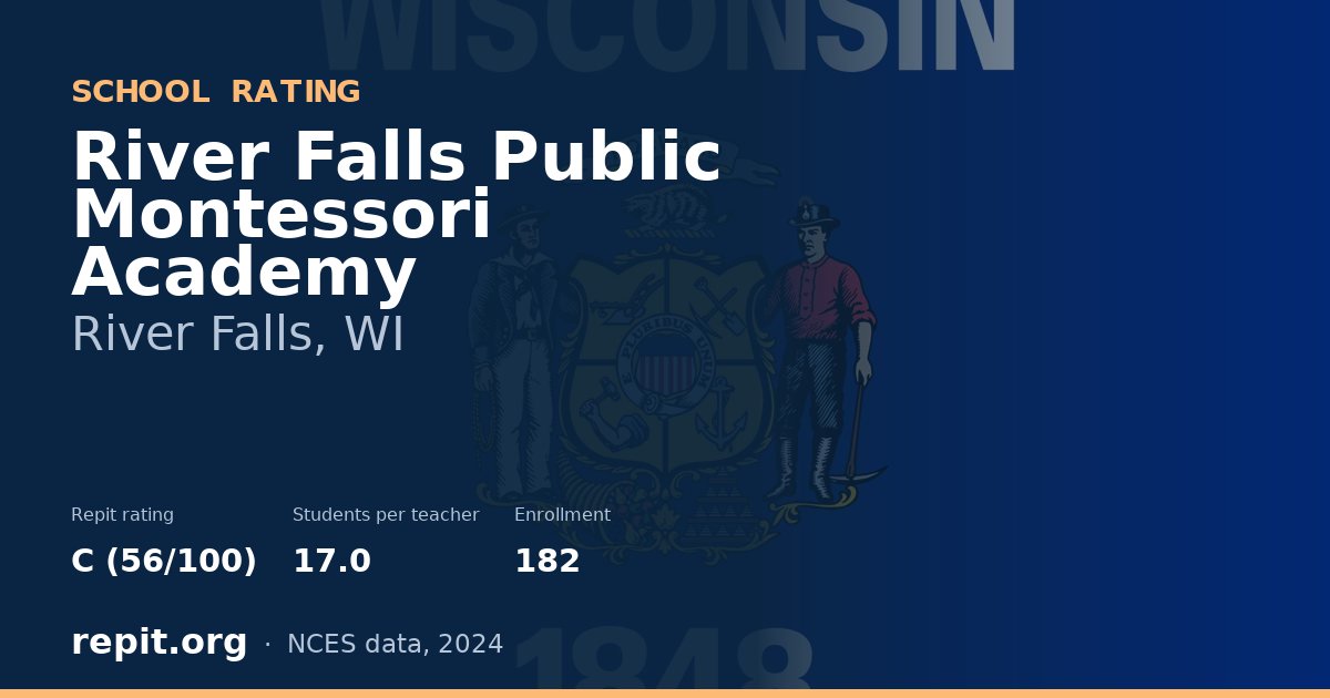 River Falls Public Montessori Academy, River Falls, WI — Repit school rating C (56/100)