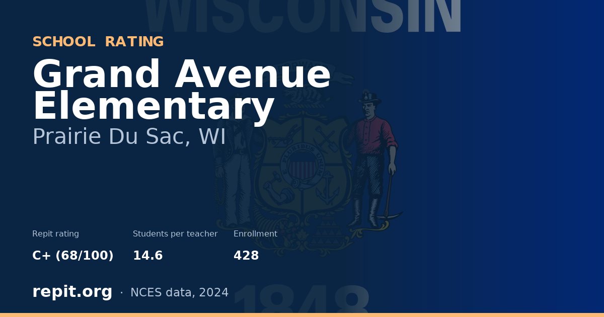 Grand Avenue Elementary, Prairie Du Sac, WI — Repit school rating C+ (68/100)