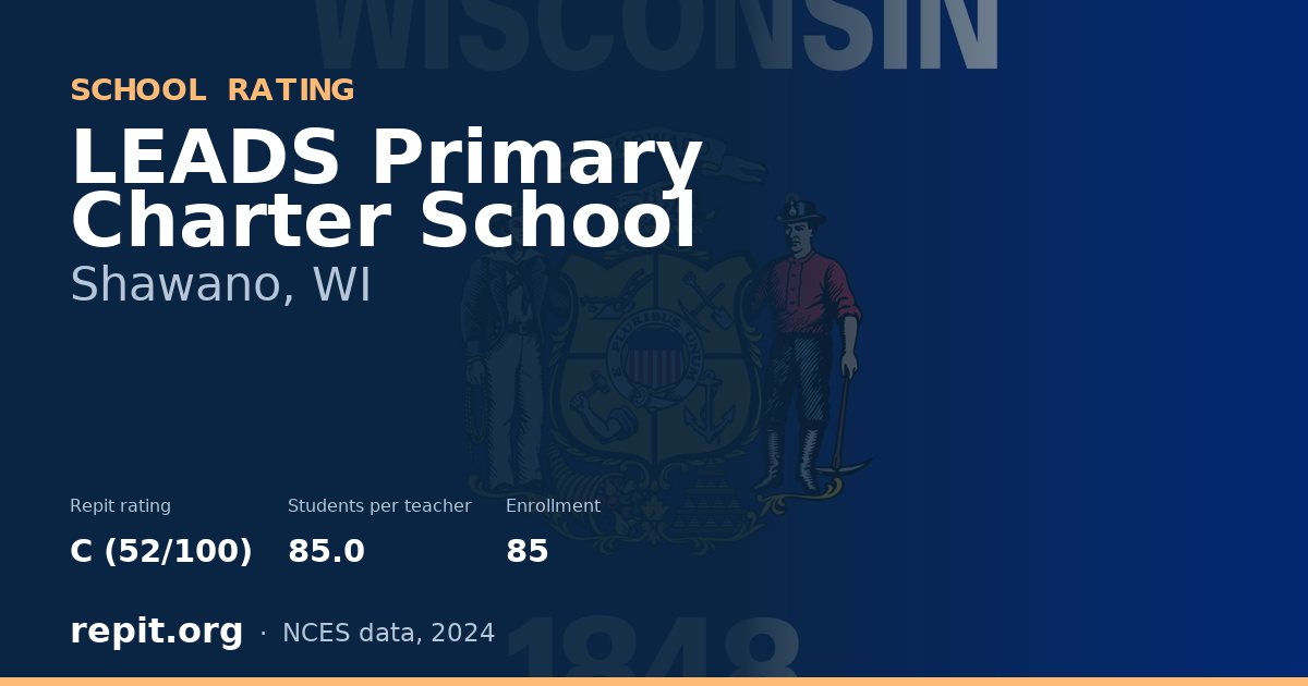LEADS Primary Charter School, Shawano, WI — Repit school rating C (52/100)