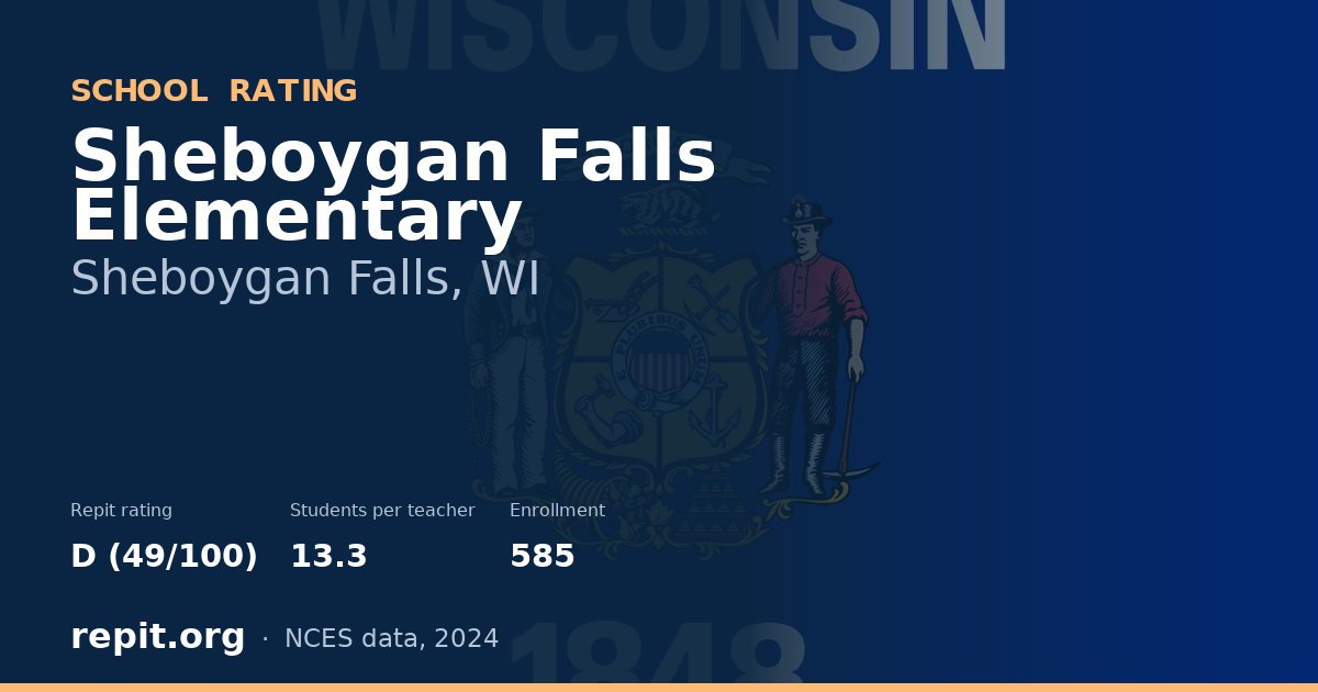 Sheboygan Falls Elementary, Sheboygan Falls, WI — Repit school rating D (49/100)