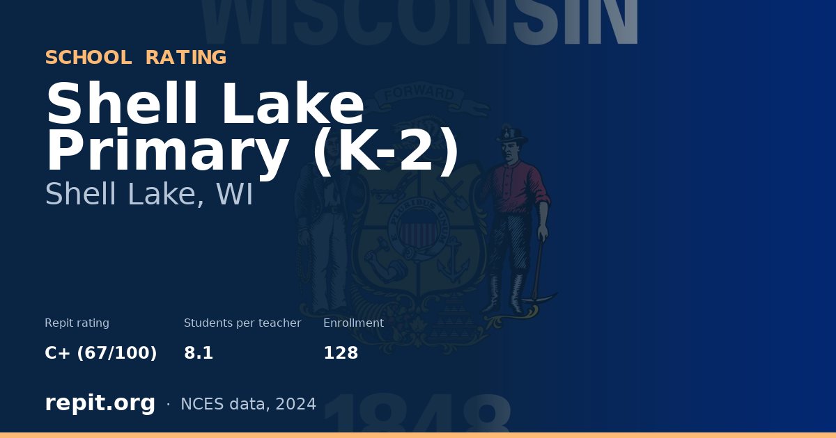 Shell Lake Primary (K-2), Shell Lake, WI — Repit school rating C+ (67/100)