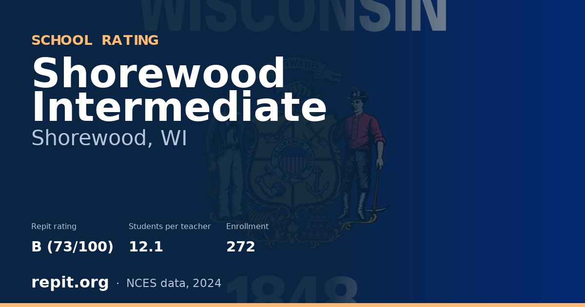 Shorewood Intermediate, Shorewood, WI — Repit school rating B (73/100)
