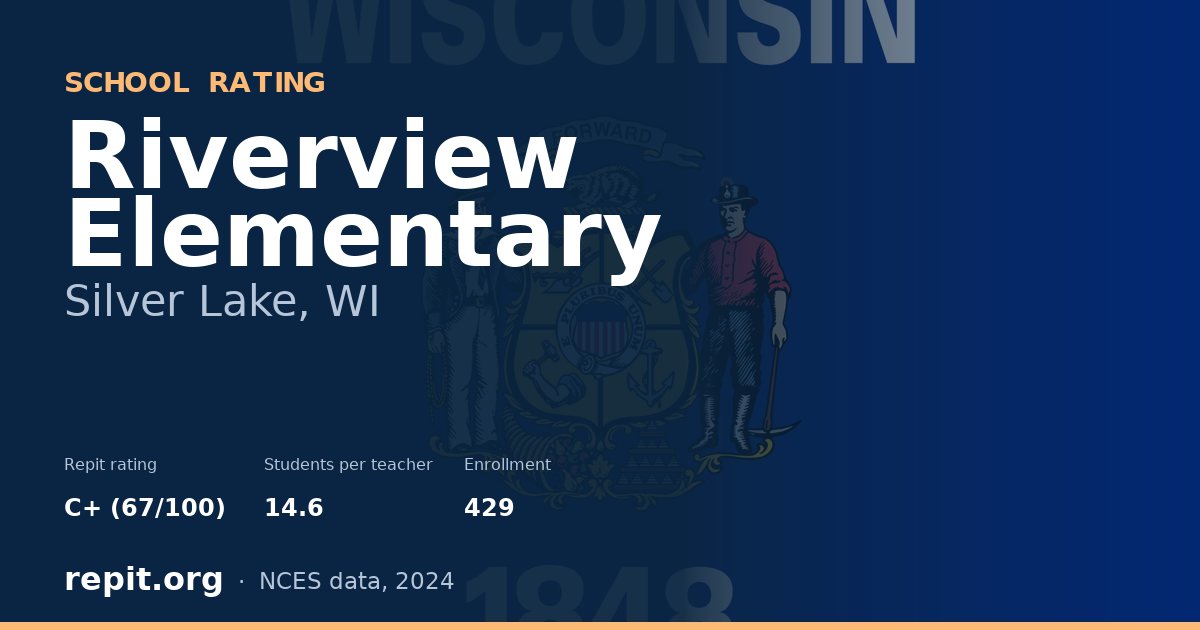 Riverview Elementary, Silver Lake, WI — Repit school rating C+ (67/100)