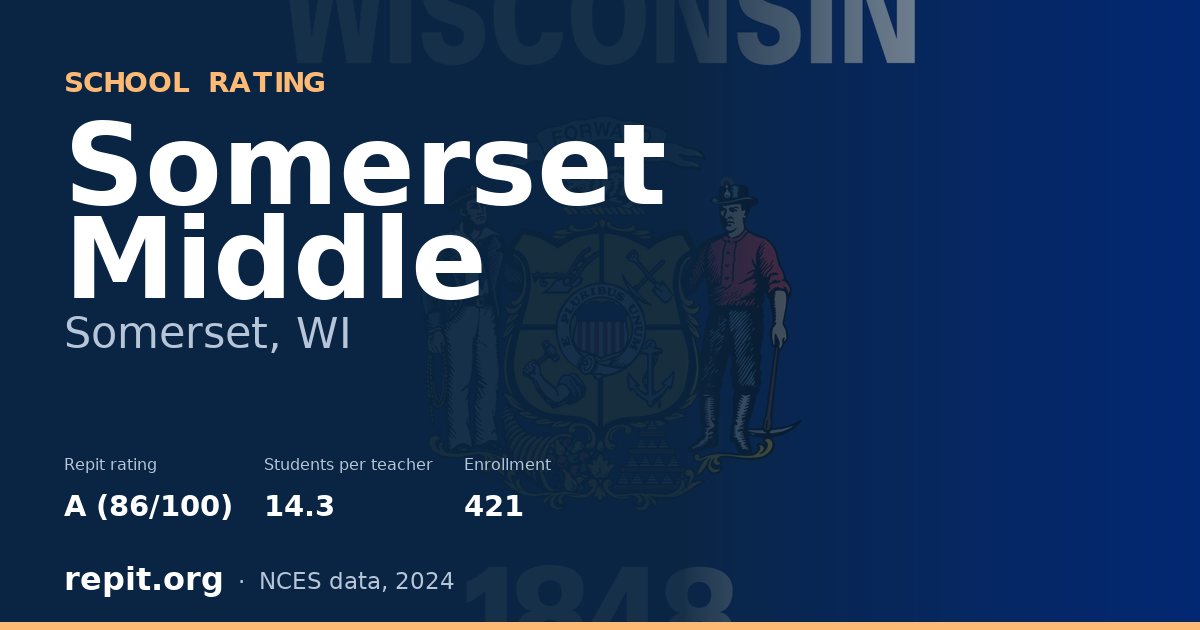 Somerset Middle, Somerset, WI — Repit school rating A (86/100)