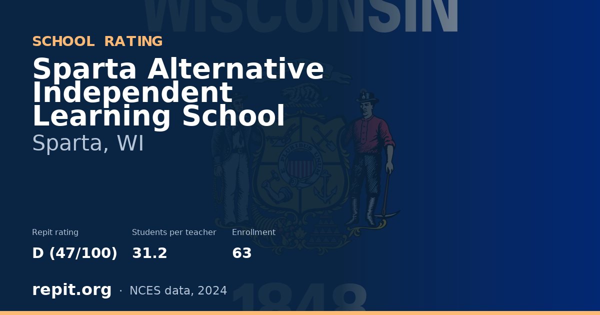 Sparta Alternative Independent Learning School, Sparta, WI — Repit school rating D (47/100)