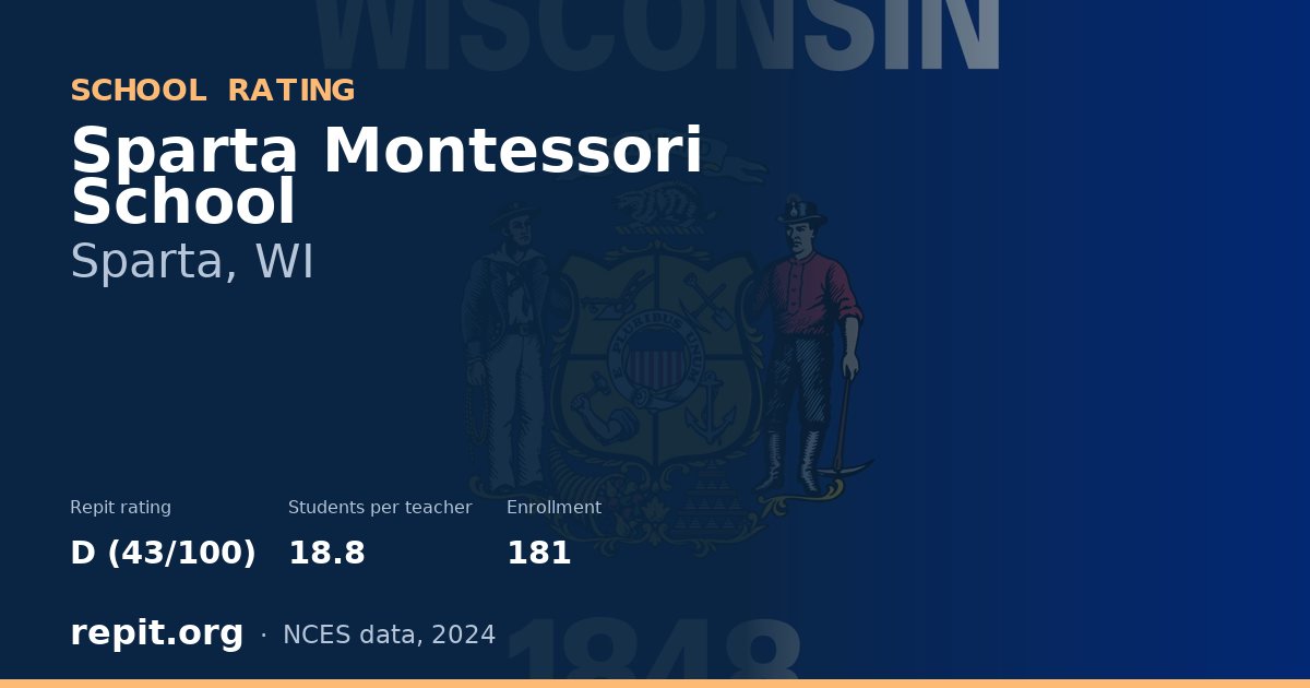 Sparta Montessori School, Sparta, WI — Repit school rating D (43/100)