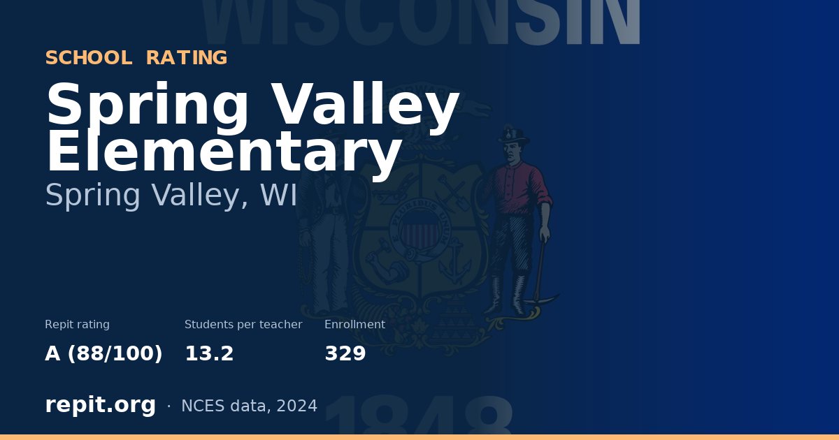 Spring Valley Elementary, Spring Valley, WI — Repit school rating A (88/100)